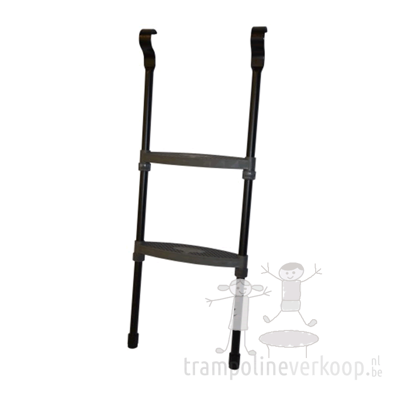 Ladder- 2 steps - trampolines tot 60cm hoog zwart | Trampolines bij trampolineverkoop